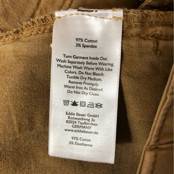 Eddie Bauer Slightly Curvy/Slim Reg 12 NWT WR River Rock Ankle Pant Tan - Picture 6 of 6